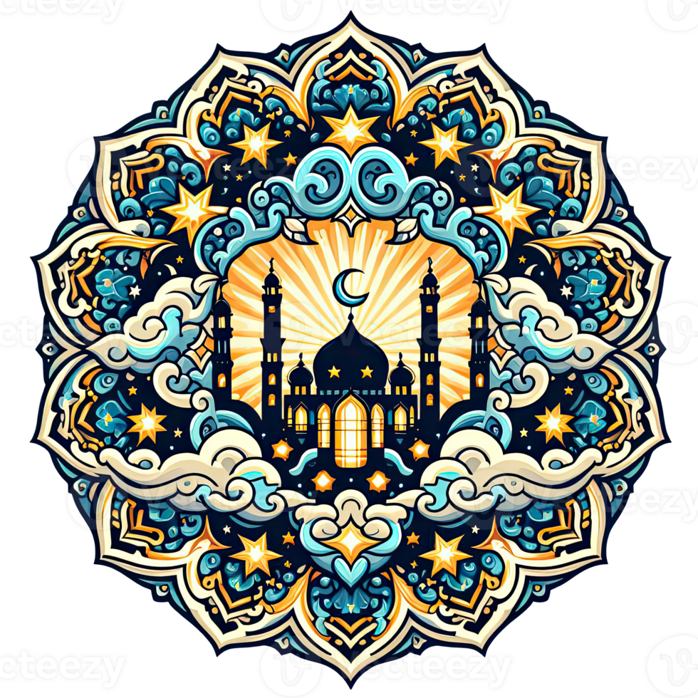 AI generated islamic symbol and logo representing the festive spirit of islamic event and celebration png