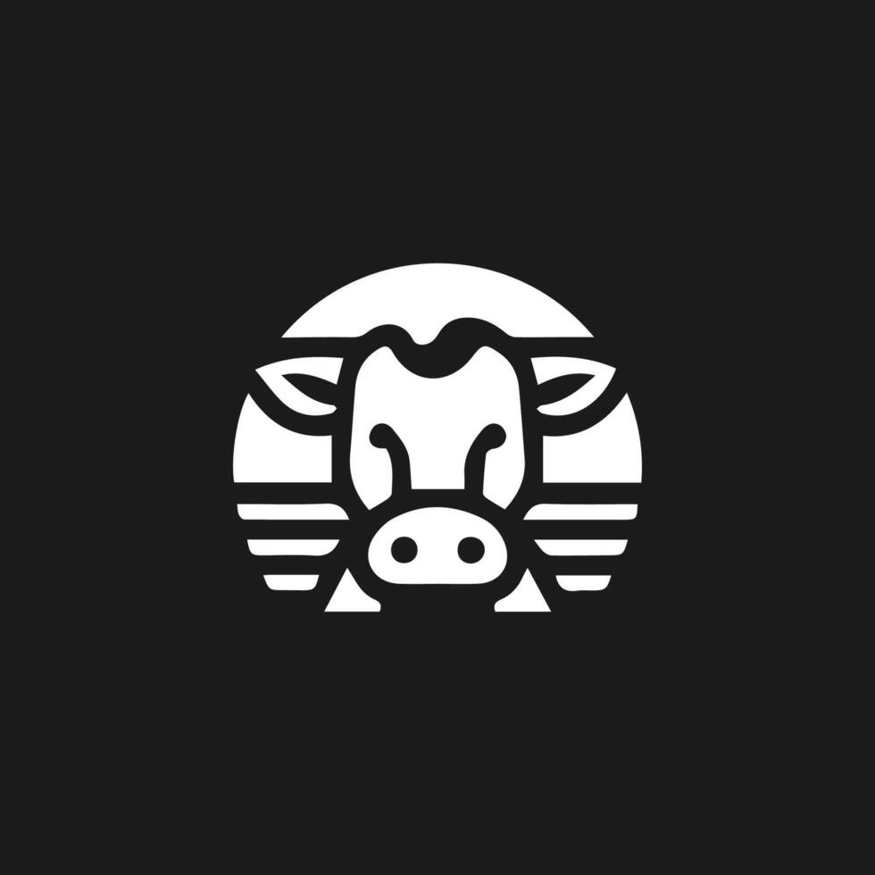 resumen vaca o toro logo diseño. creativo bife, carne o Leche icono símbolo. vector