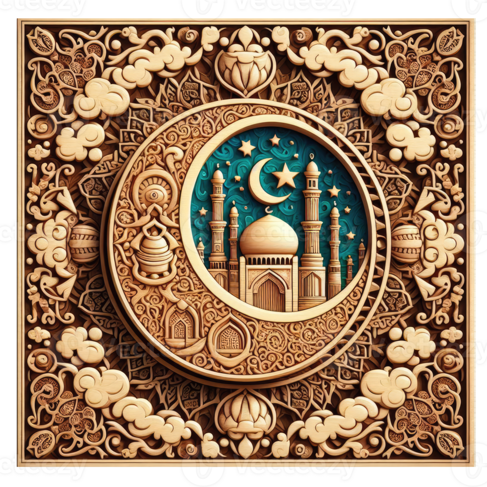 AI generated islamic symbol and logo representing the festive spirit of islamic event and celebration png