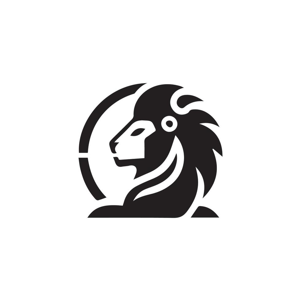 lion logo design vector template, logo mascot