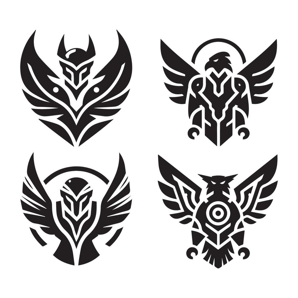 phoenix bird mascot logo gaming vector illustration