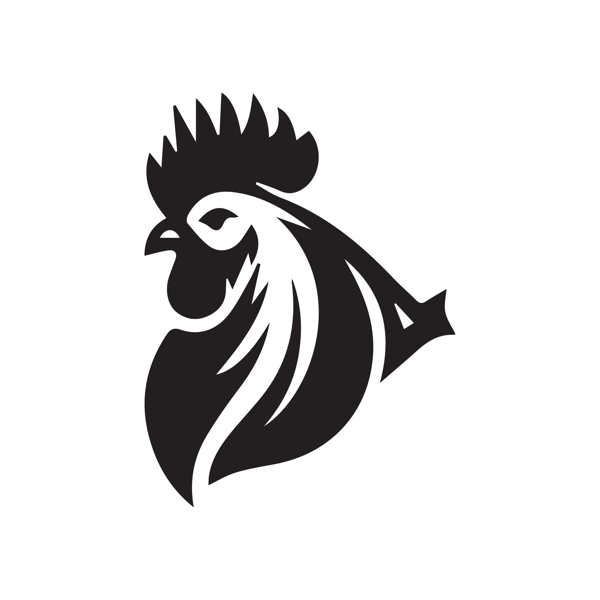 Chicken head logo design template, Chicken rooster symbol 39208594 ...