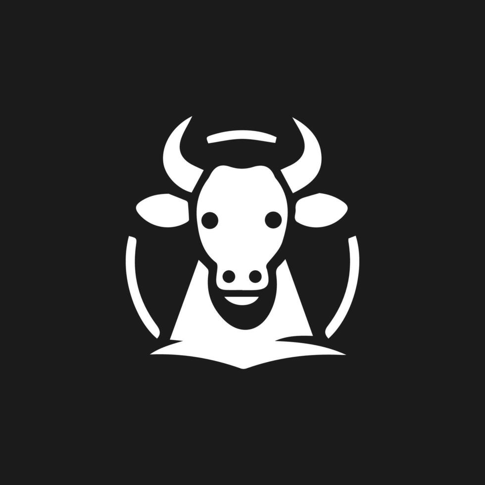 Abstract cow or bull logo design. Creative steak, meat or milk icon symbol. vector