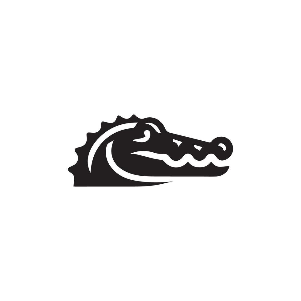 Alligator illustration, vector of crocodile icons