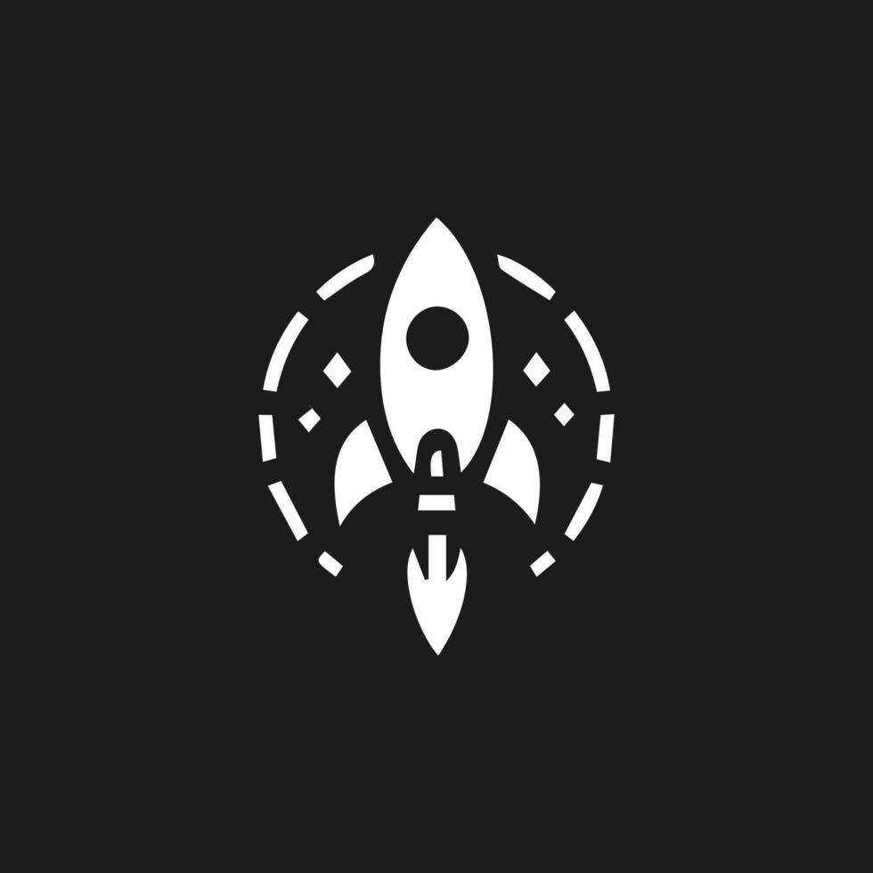 Rocket launch logo vector template. Creative rocket flight startup fly launch vector logo design