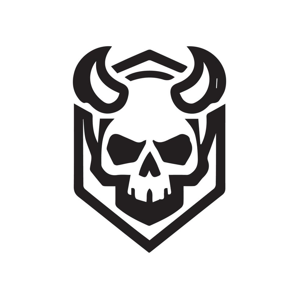 skull logo icon design vector illustration  design template