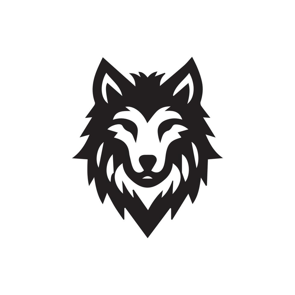 lobo cabeza ilustración logo diseño. lobo mascota vector