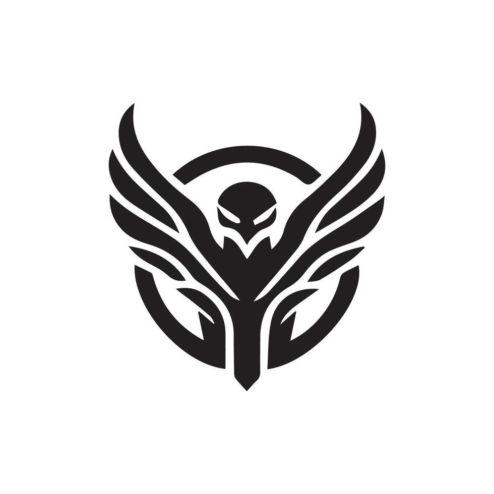 phoenix bird mascot logo gaming vector illustration