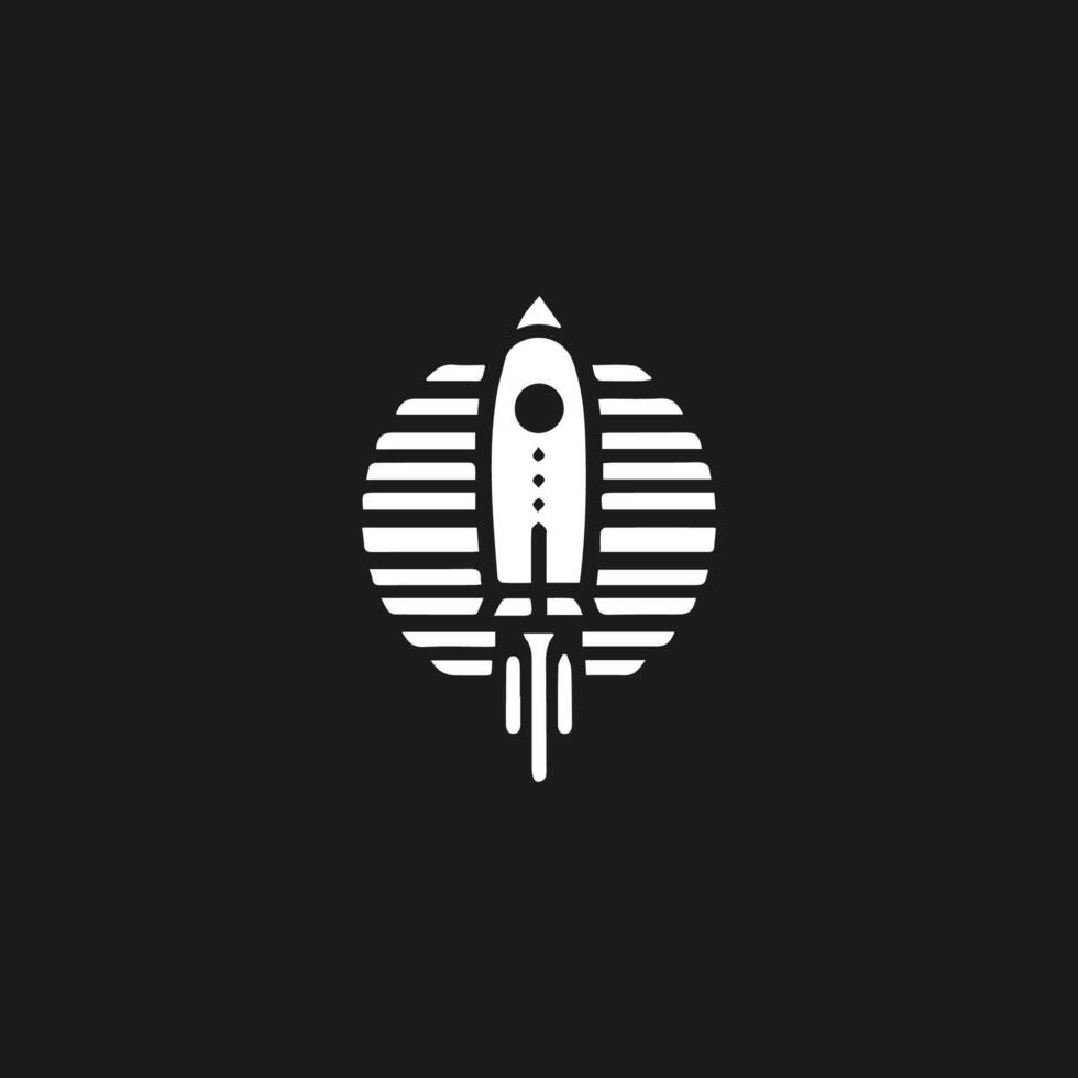 Rocket launch logo vector template. Creative rocket flight startup fly launch vector logo design