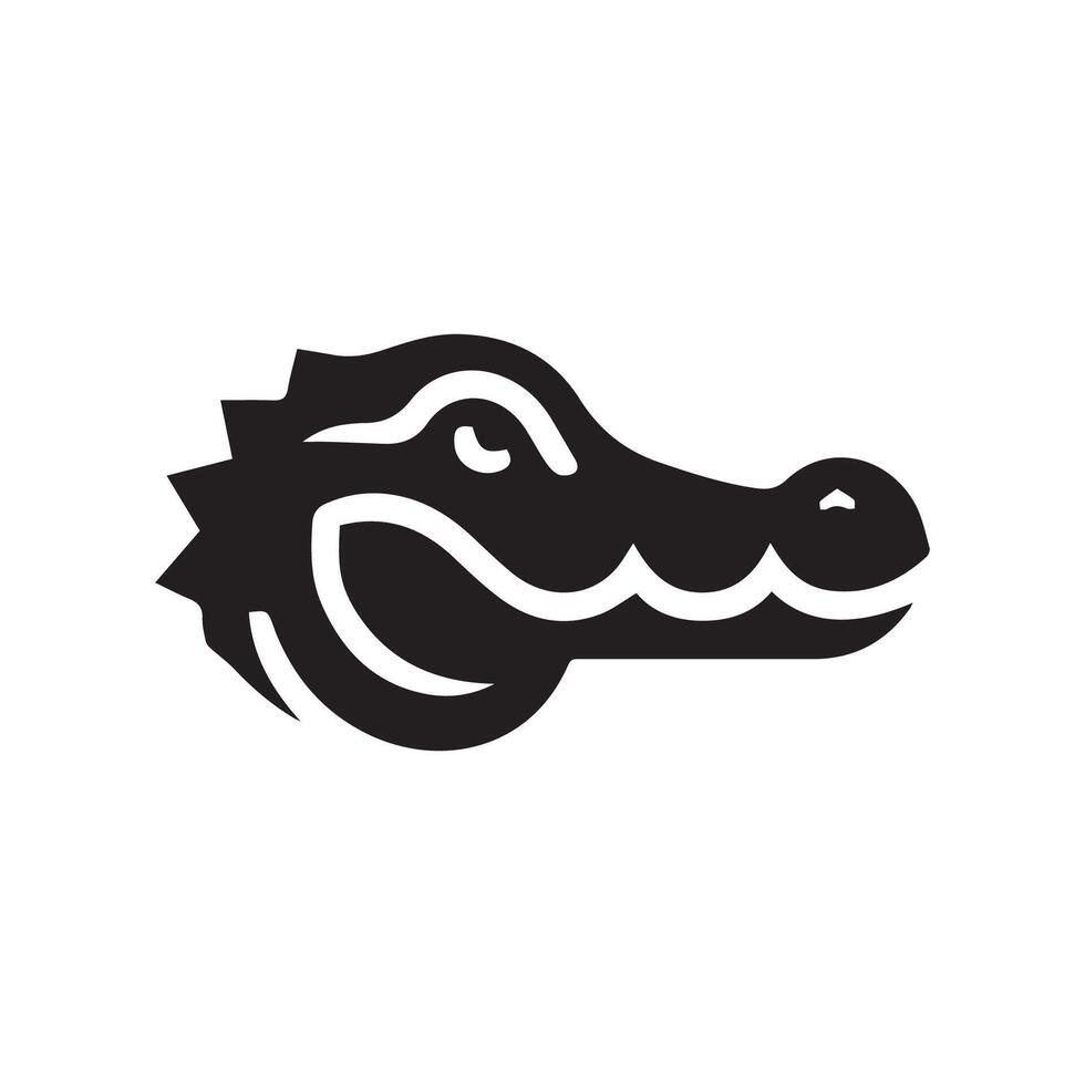 Alligator illustration, vector of crocodile icons