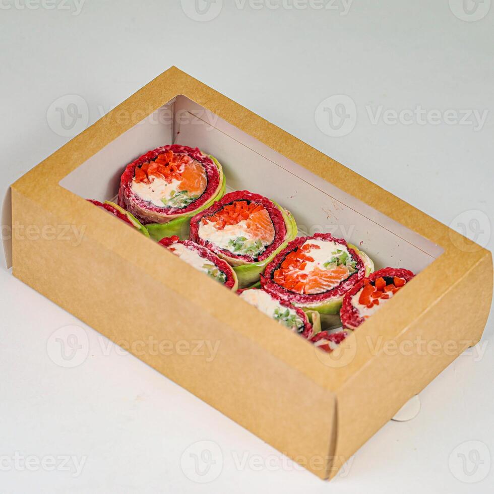 Assorted Fruits Packed in Cardboard Box photo