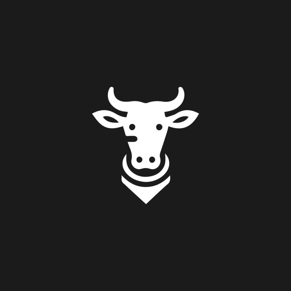 Abstract cow or bull logo design. Creative steak, meat or milk icon symbol. vector