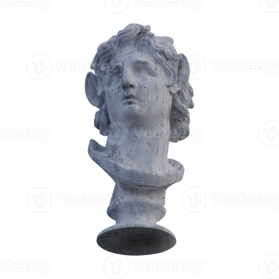 Sea Centaur Bust  statue, 3d renders, isolated, perfect for your design png