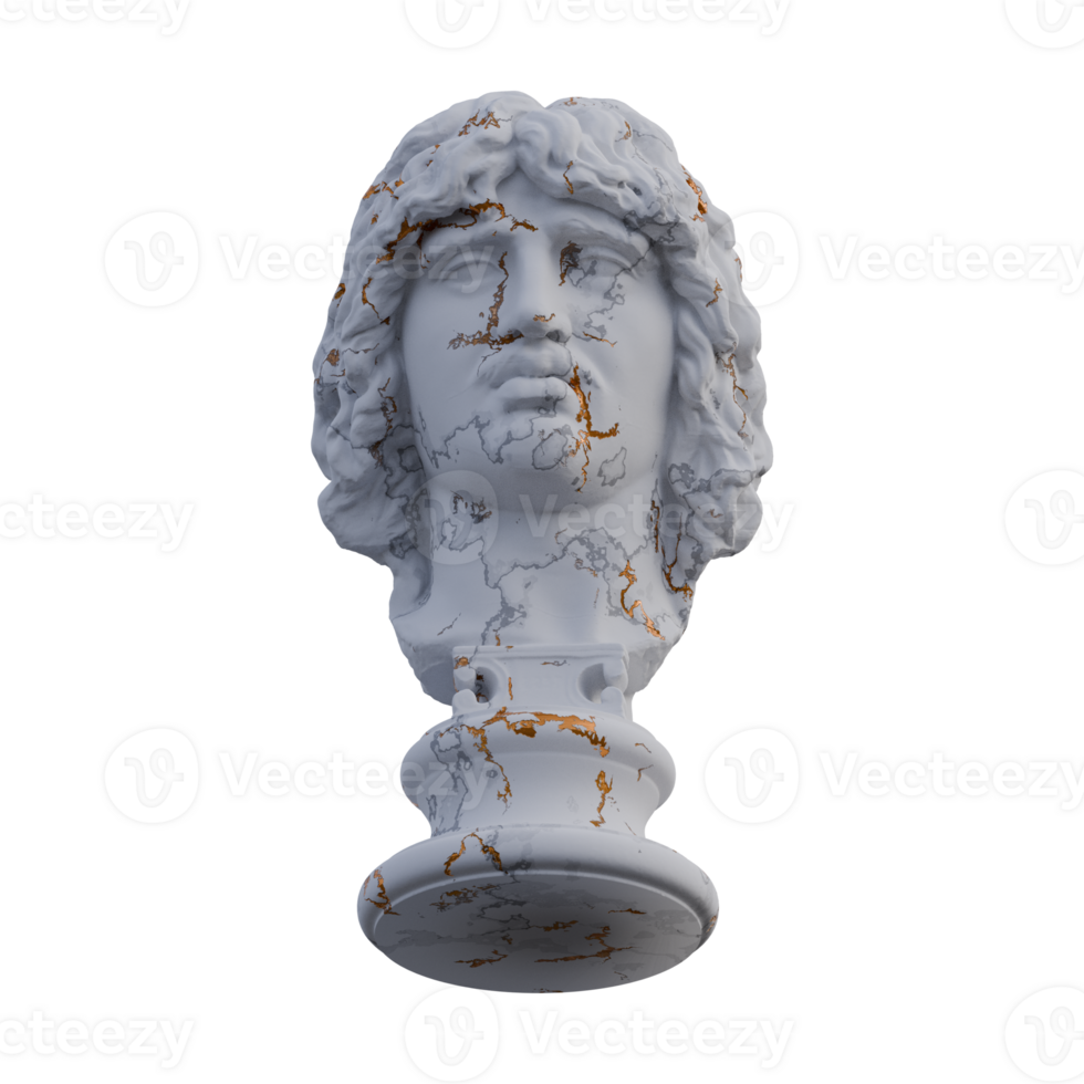 Barbarian Chief  statue, 3d renders, isolated, perfect for your design png