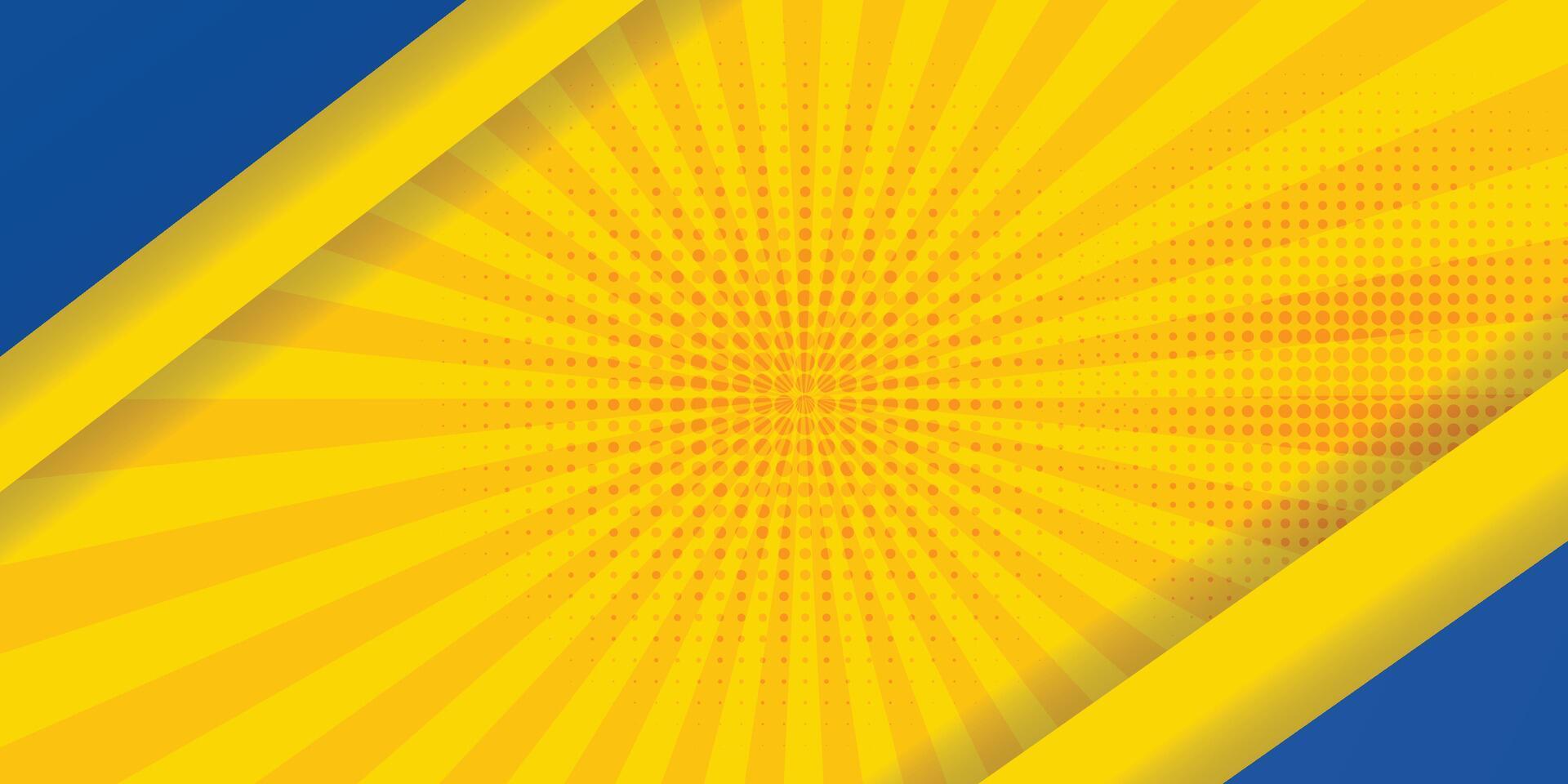 gráfico futurista hipster moderno de fondo abstracto. fondo amarillo con rayas. diseño de textura de fondo abstracto vectorial, póster brillante, ilustración de vector de fondo amarillo y azul de banner.