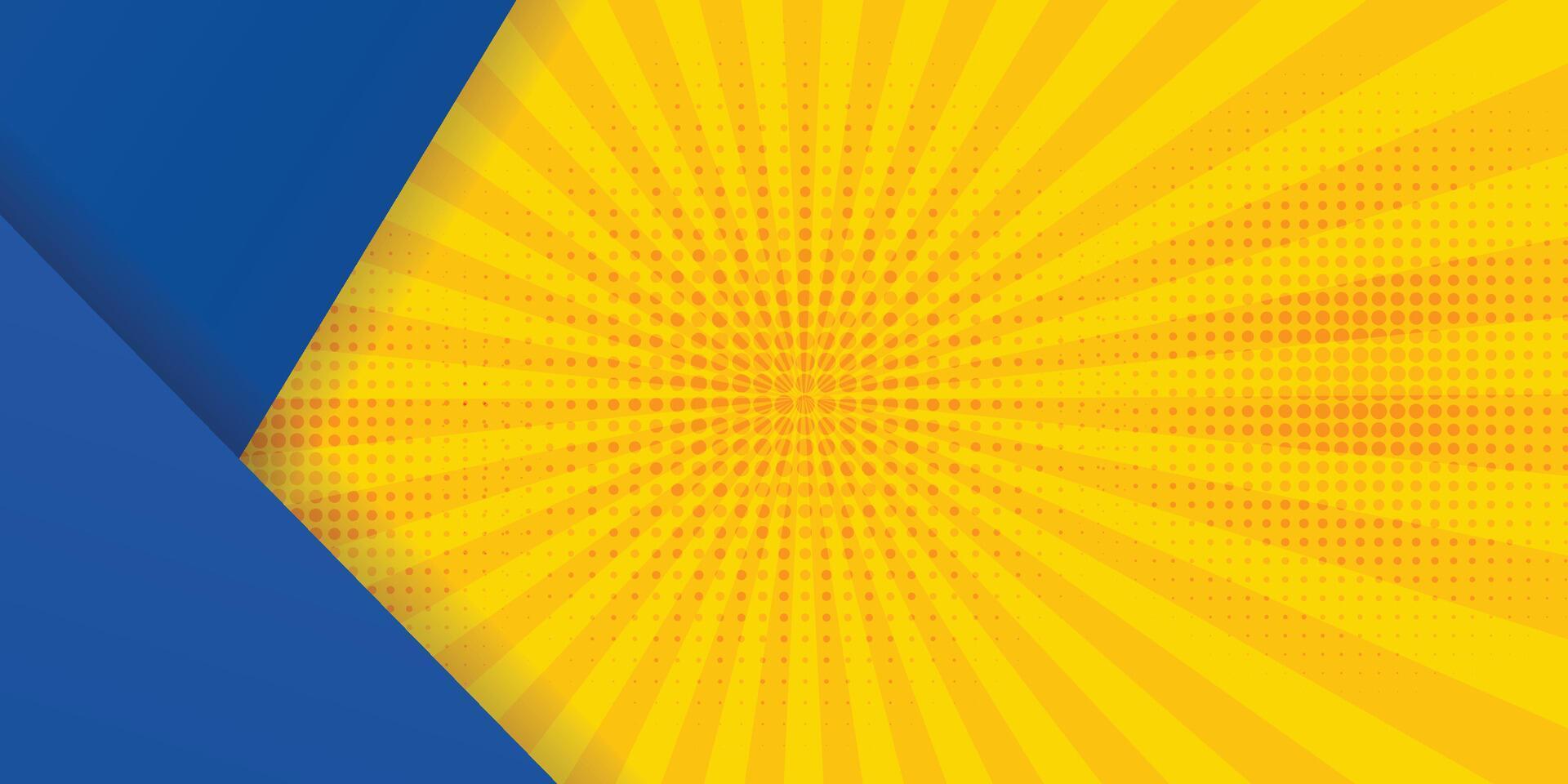 gráfico futurista hipster moderno de fondo abstracto. fondo amarillo con rayas. diseño de textura de fondo abstracto vectorial, póster brillante, ilustración de vector de fondo amarillo y azul de banner.