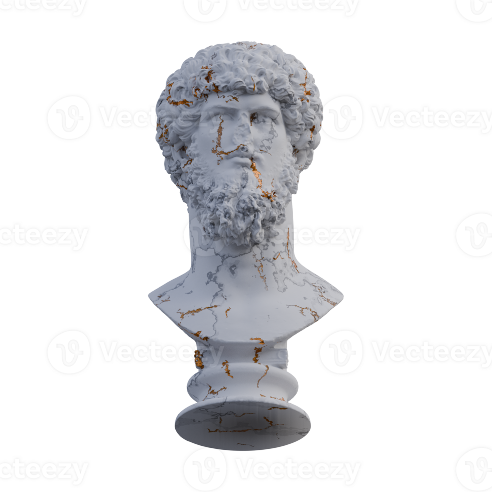 lucius verus estatua, 3d renders, aislado, Perfecto para tu diseño png