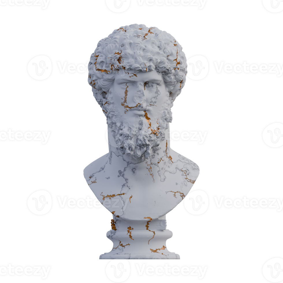 lucius verus estatua, 3d renders, aislado, Perfecto para tu diseño png