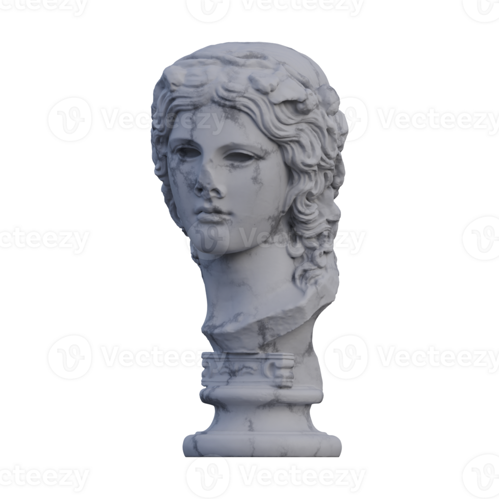 Dionysus  statue, 3d renders, isolated, perfect for your design png