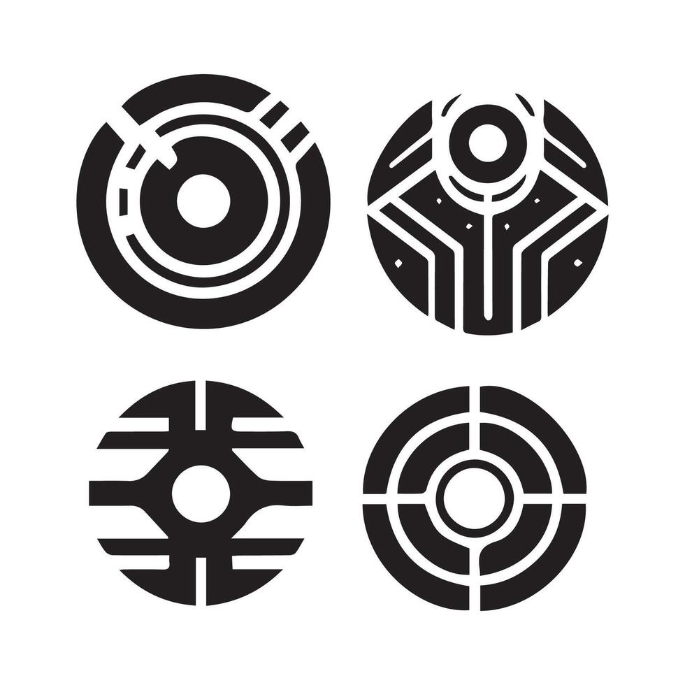 futuristic elements for design vector