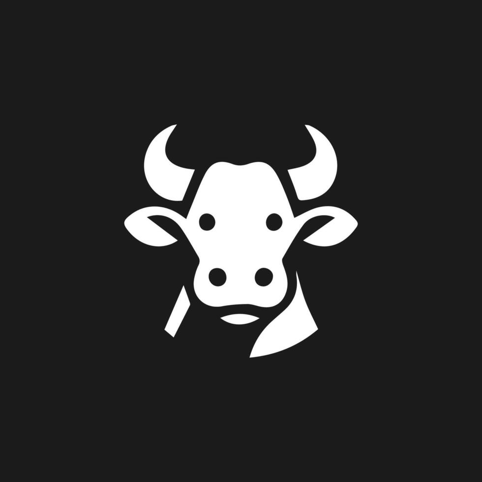 Abstract cow or bull logo design. Creative steak, meat or milk icon symbol. vector