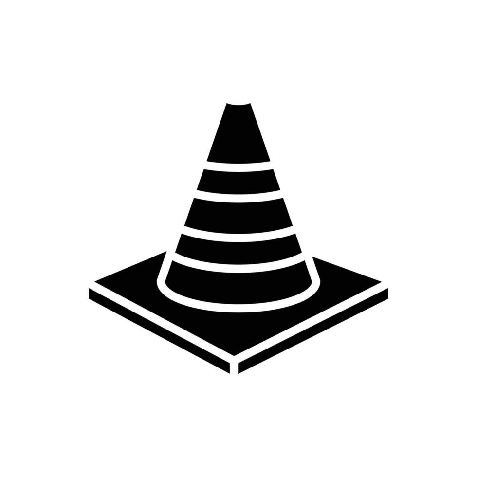 traffic cone icon vector design template in white background