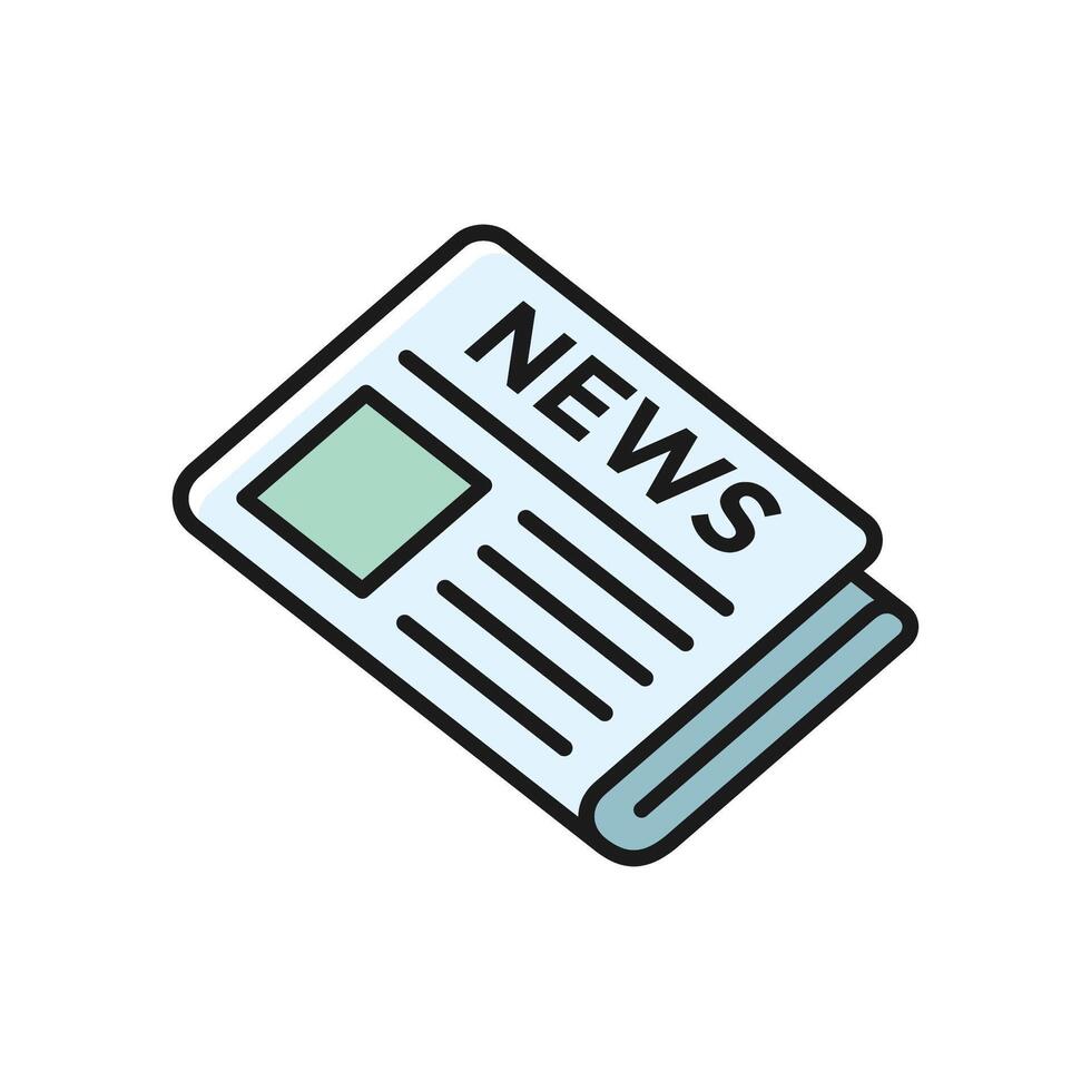newspaper icon vector design template in white background