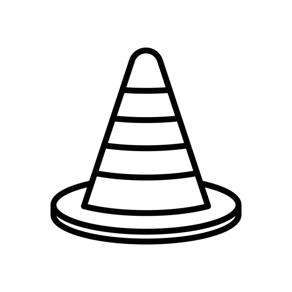 traffic cone icon vector design template in white background