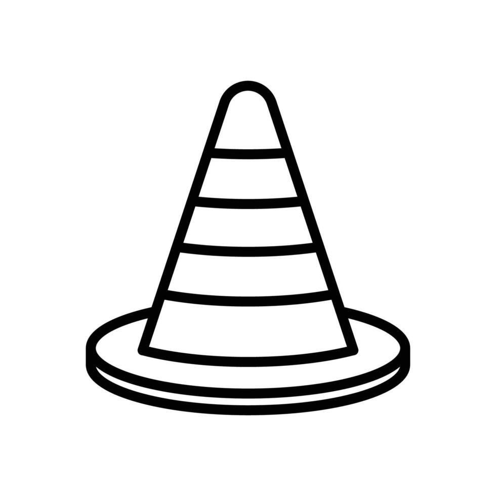 traffic cone icon vector design template in white background