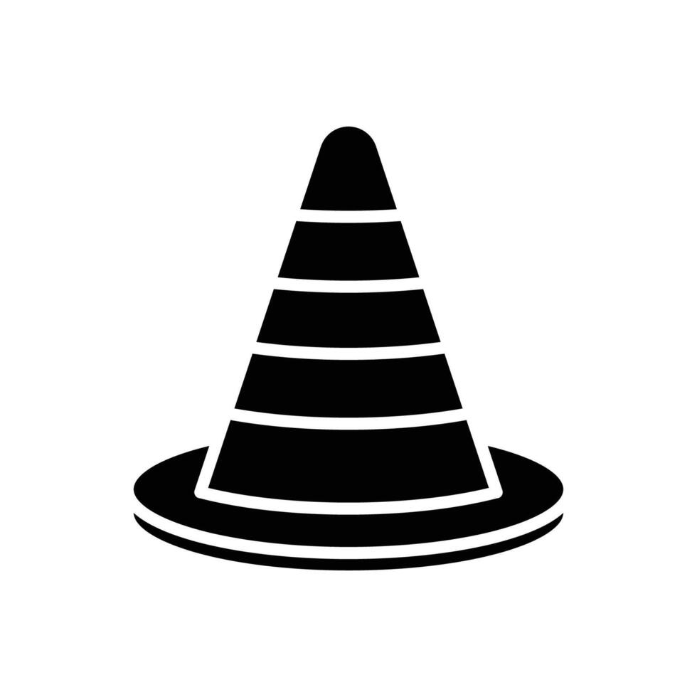 traffic cone icon vector design template in white background