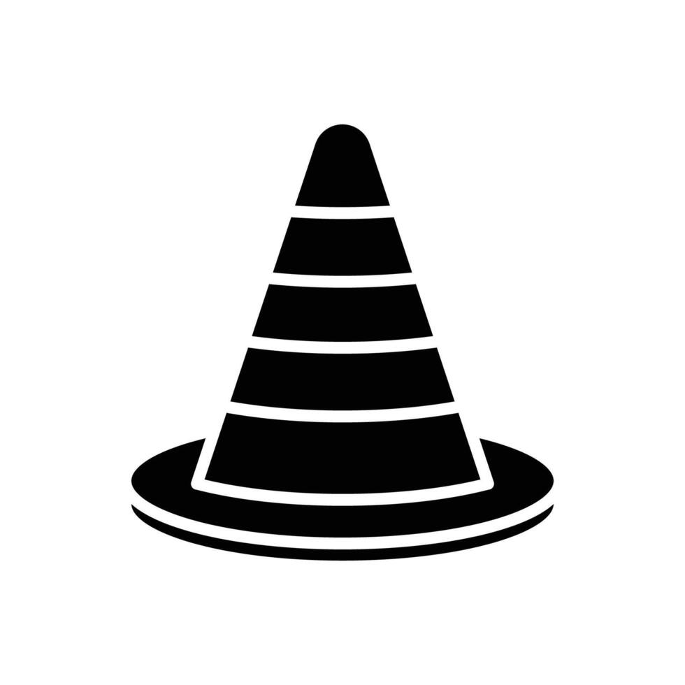 traffic cone icon vector design template in white background