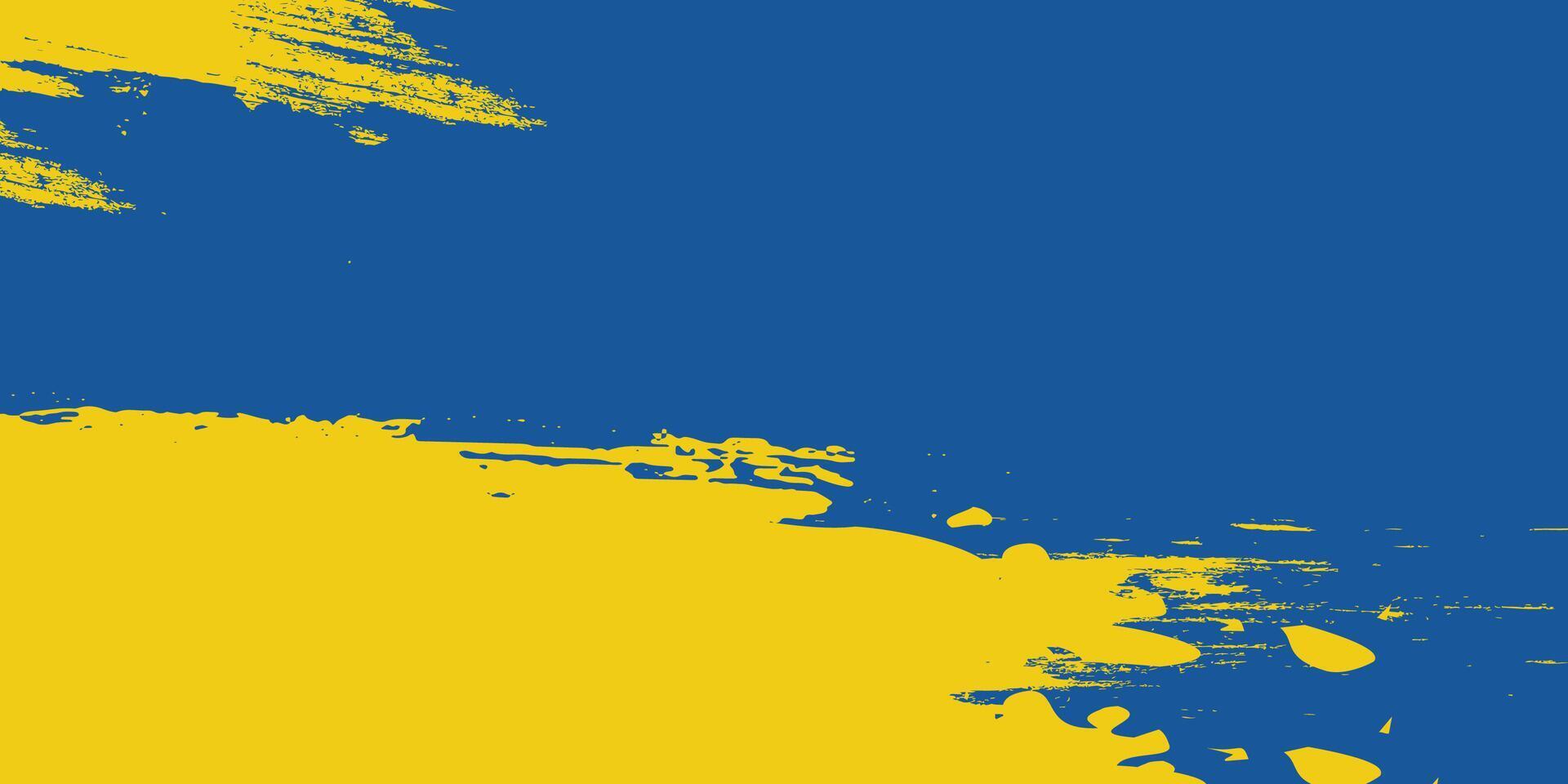 Abstract blue and yellow brush background, Free Vector