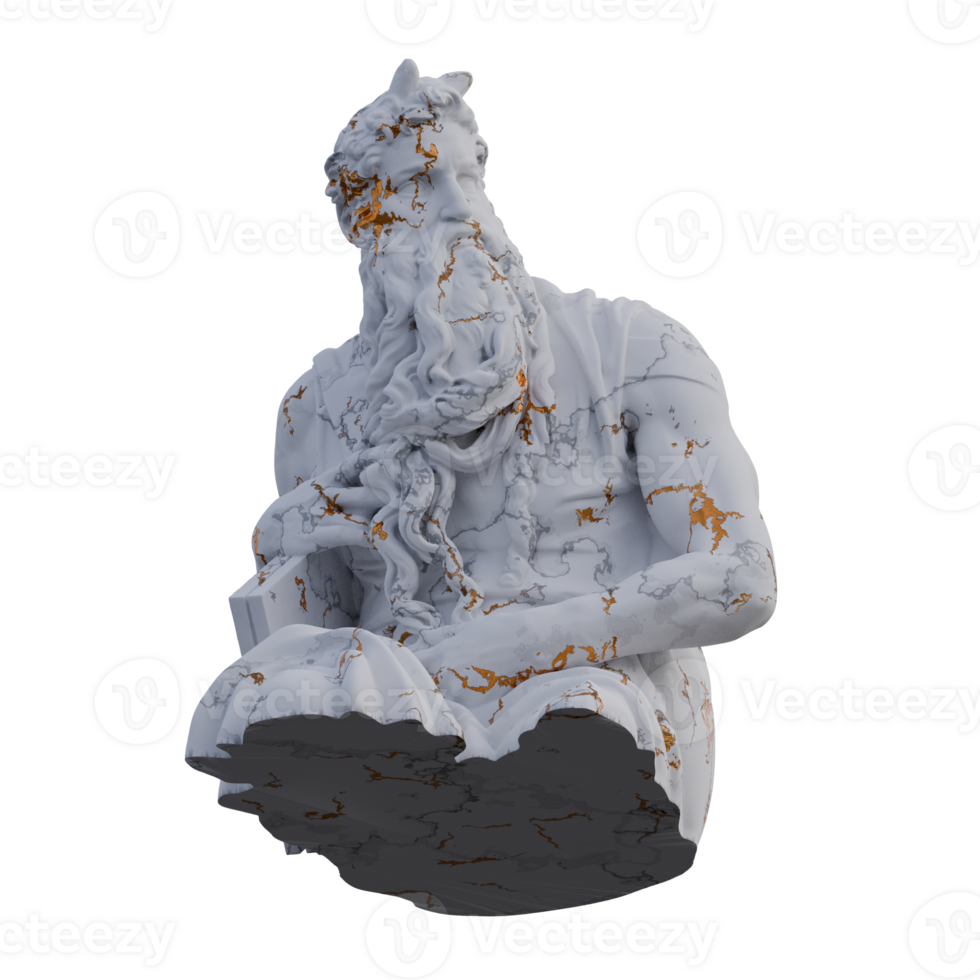 Moses Statue, 3d macht, isoliert, perfekt zum Ihre Design png