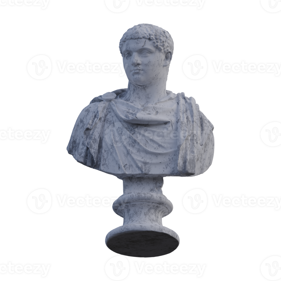 Geta  statue, 3d renders, isolated, perfect for your design png