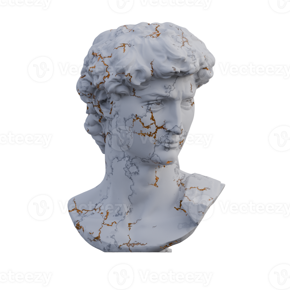 Michelangelos David  statue, 3d renders, isolated, perfect for your design png