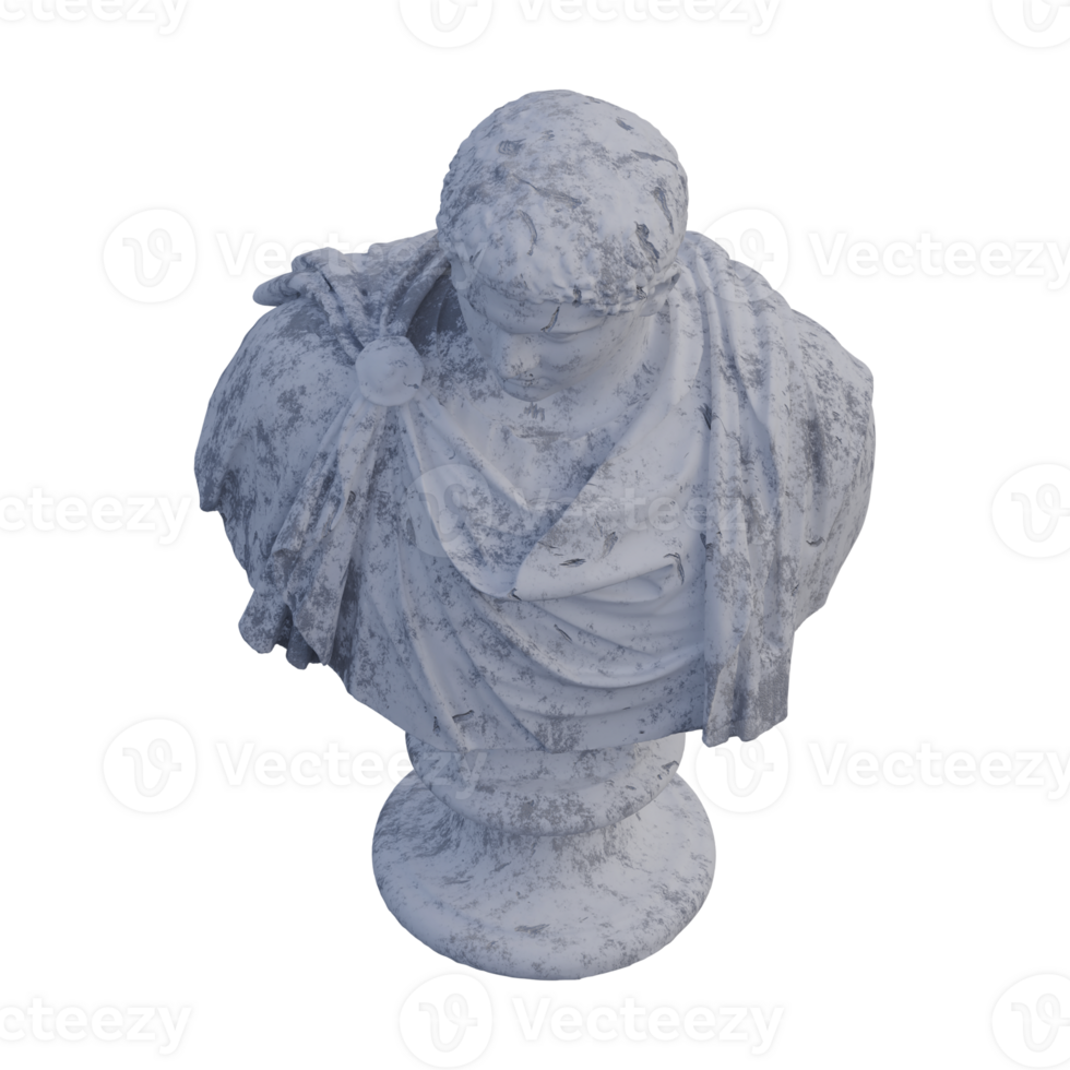 Geta  statue, 3d renders, isolated, perfect for your design png