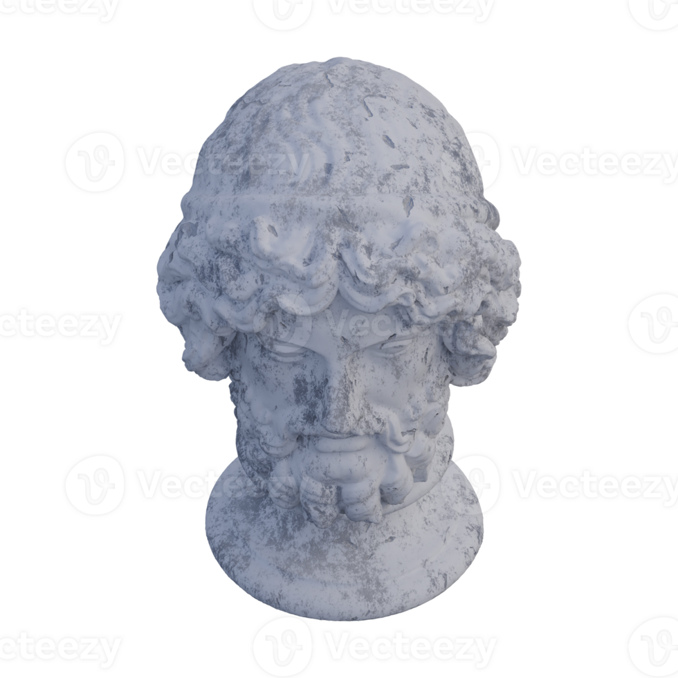 Zeus estatua, 3d renders, aislado, Perfecto para tu diseño png