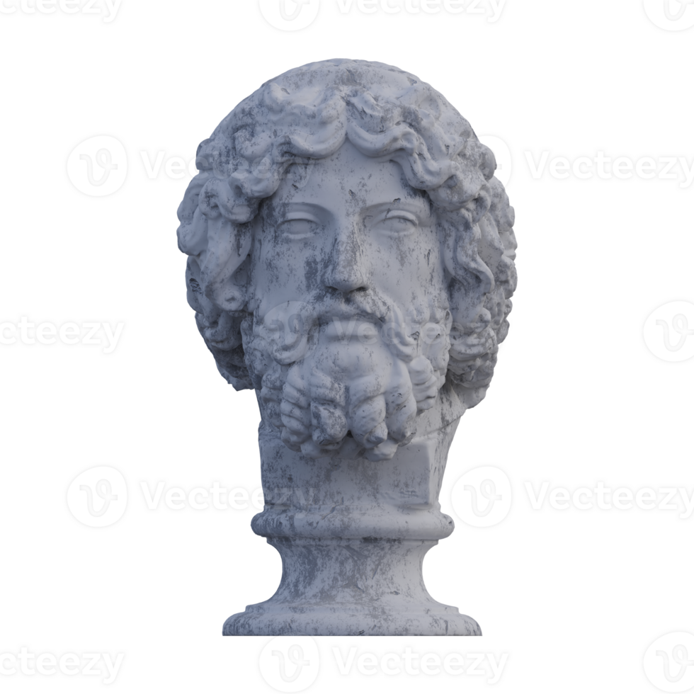 Zeus estatua, 3d renders, aislado, Perfecto para tu diseño png