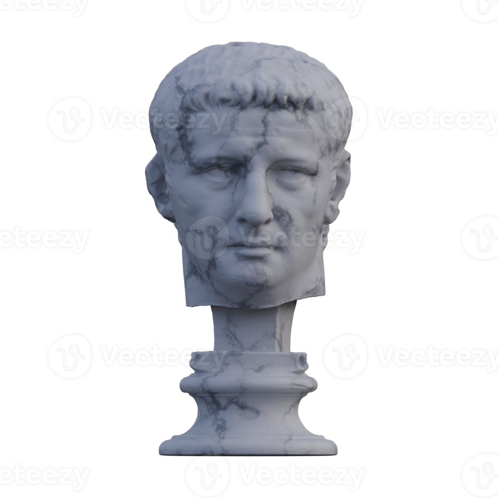 Claudius  statue, 3d renders, isolated, perfect for your design png