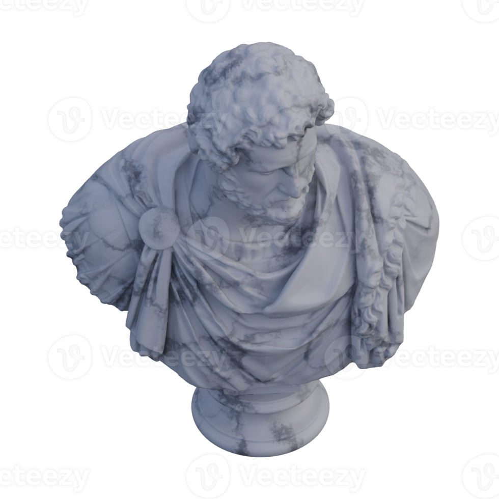 antonin pie statue, 3d rend, isolé, parfait pour votre conception png