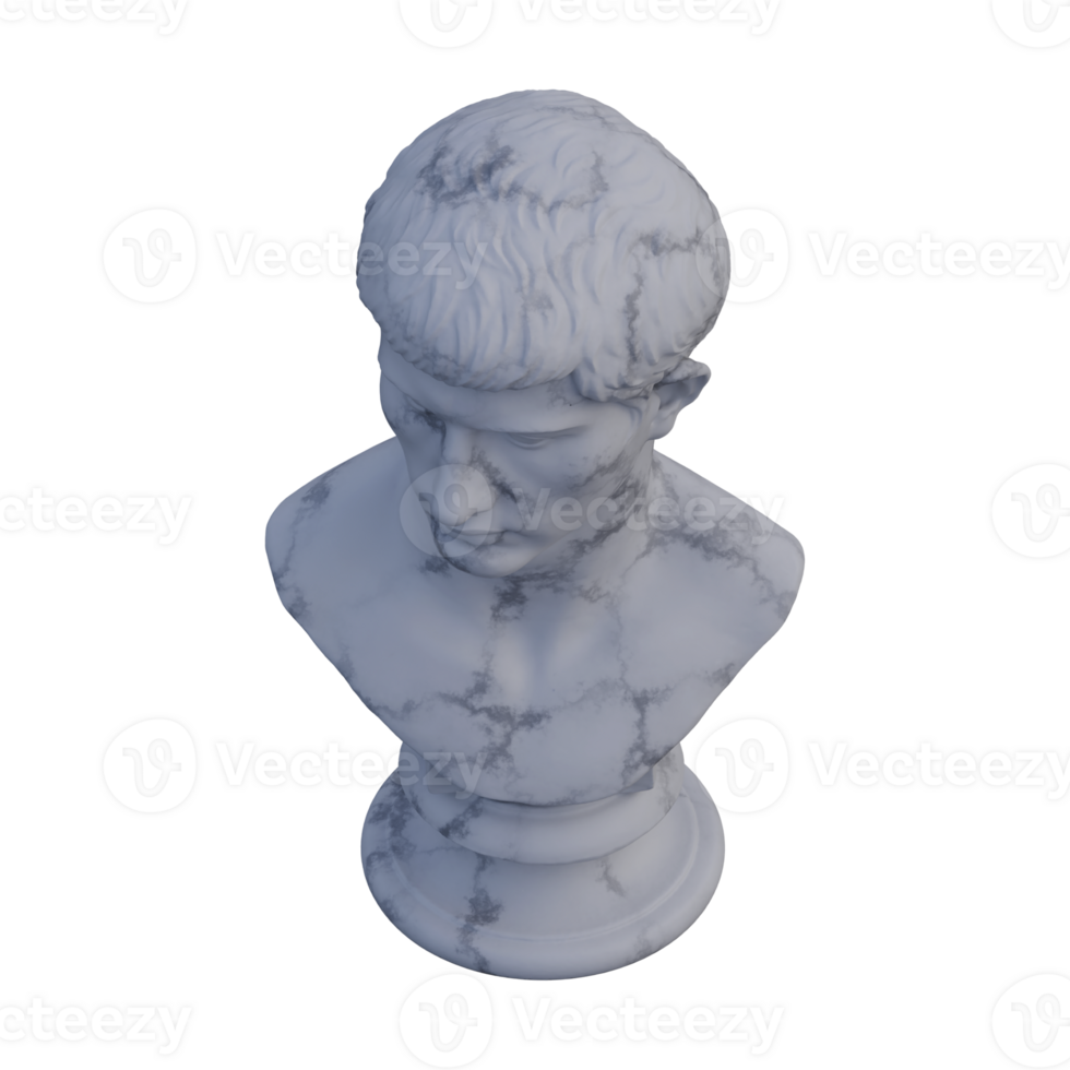 Augustinus Prinz Statue, 3d macht, isoliert, perfekt zum Ihre Design png