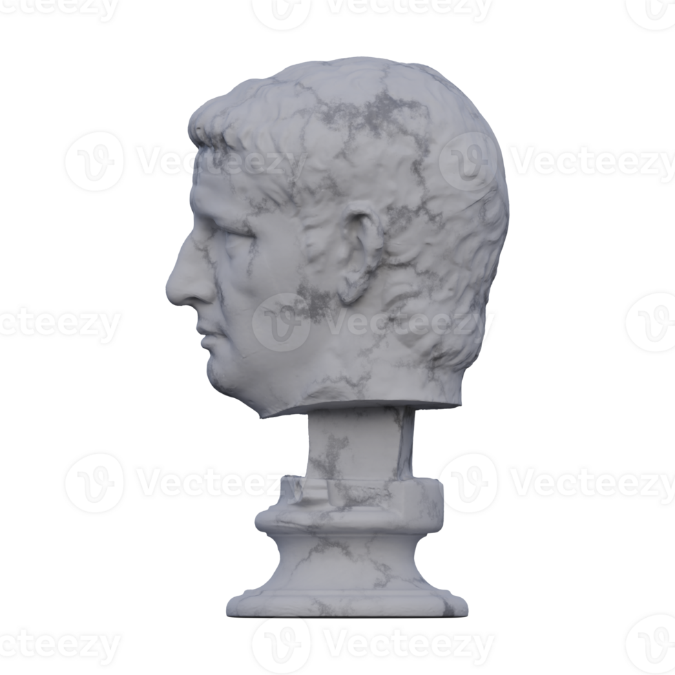 Claudius  statue, 3d renders, isolated, perfect for your design png