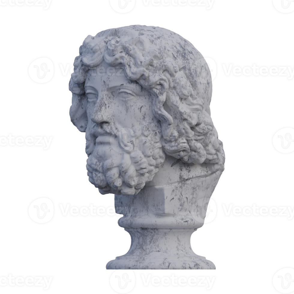 Zeus  statue, 3d renders, isolated, perfect for your design png