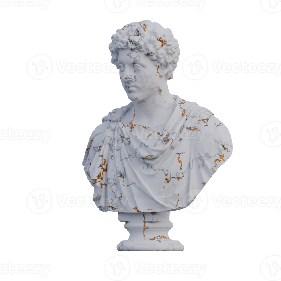 Marco Aurelius estatua, 3d renders, aislado, Perfecto para tu diseño png