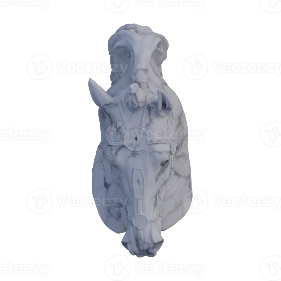 equestre statua statua, 3d rende, isolato, Perfetto per il tuo design png