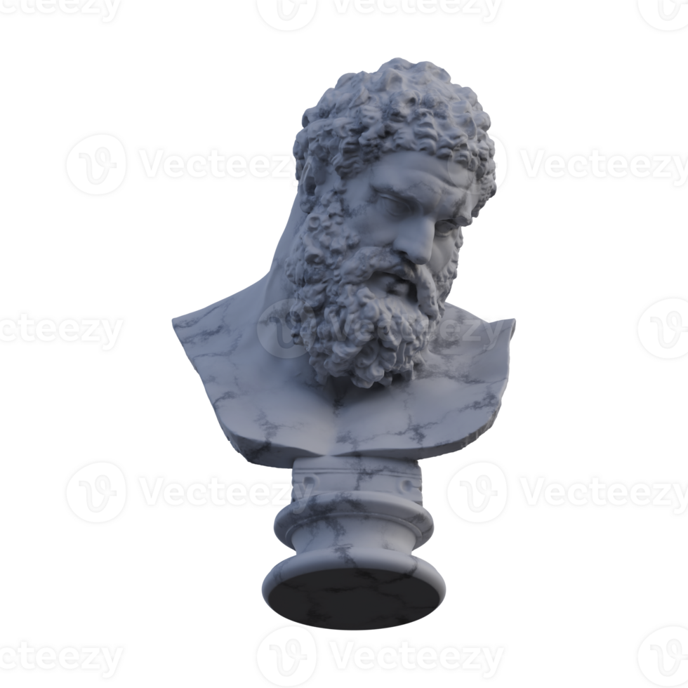 Farnese Hercules  statue, 3d renders, isolated, perfect for your design png