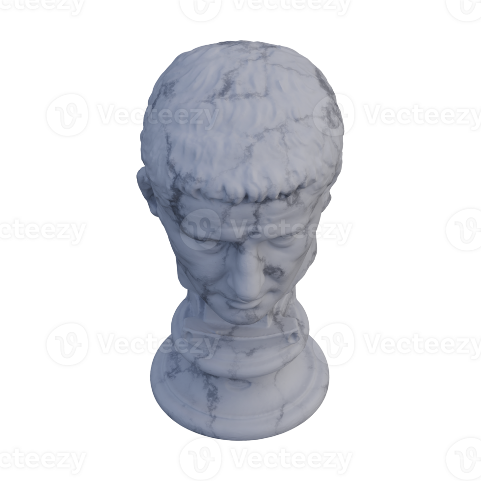 Claudius  statue, 3d renders, isolated, perfect for your design png