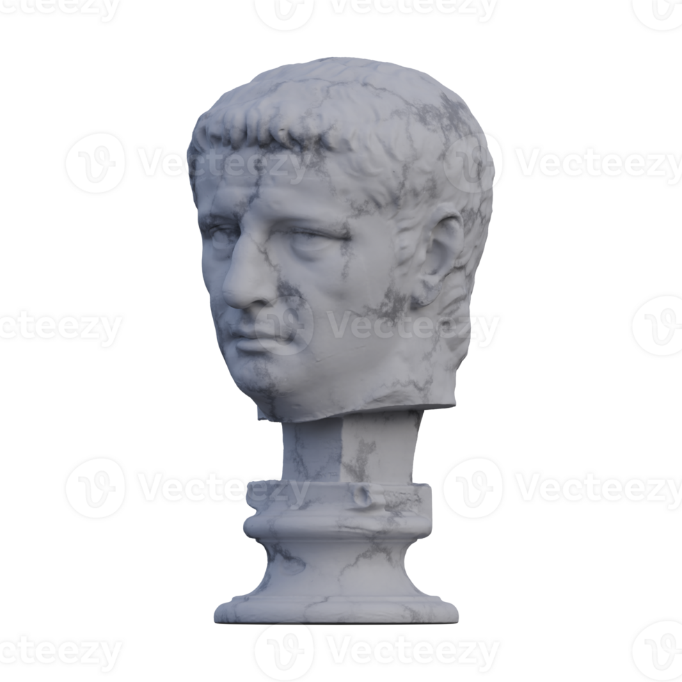 Claudius  statue, 3d renders, isolated, perfect for your design png