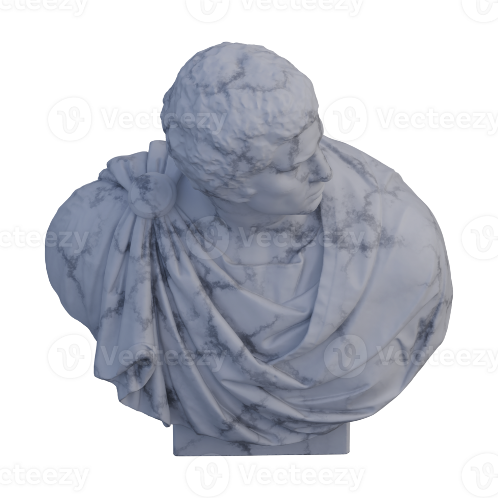 Brutus  statue, 3d renders, isolated, perfect for your design png