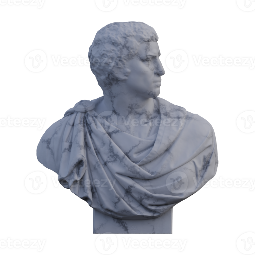 Brutus  statue, 3d renders, isolated, perfect for your design png